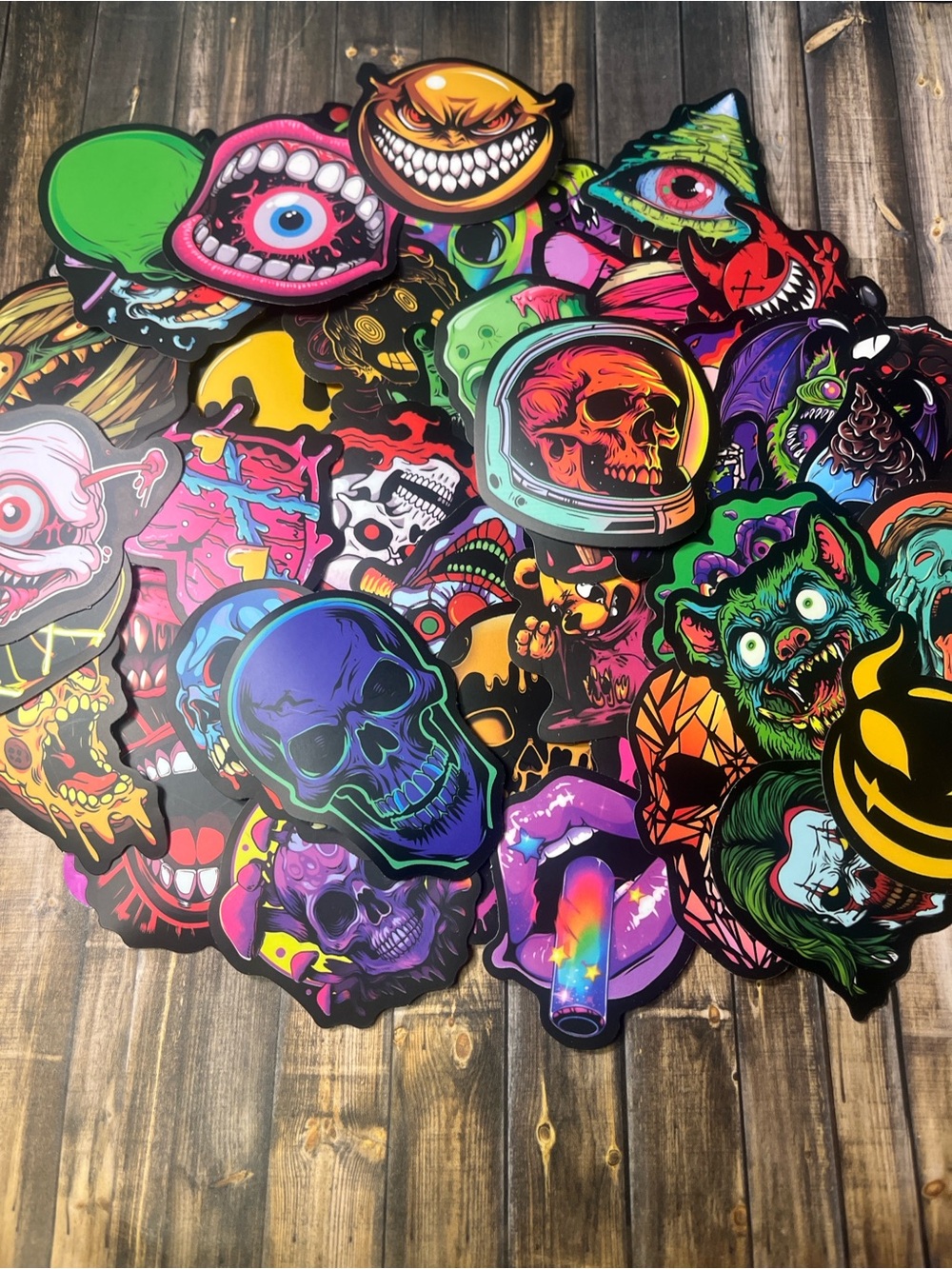5for$10 Colorful Black Trim Mixed Halloween 50Pc Stickers